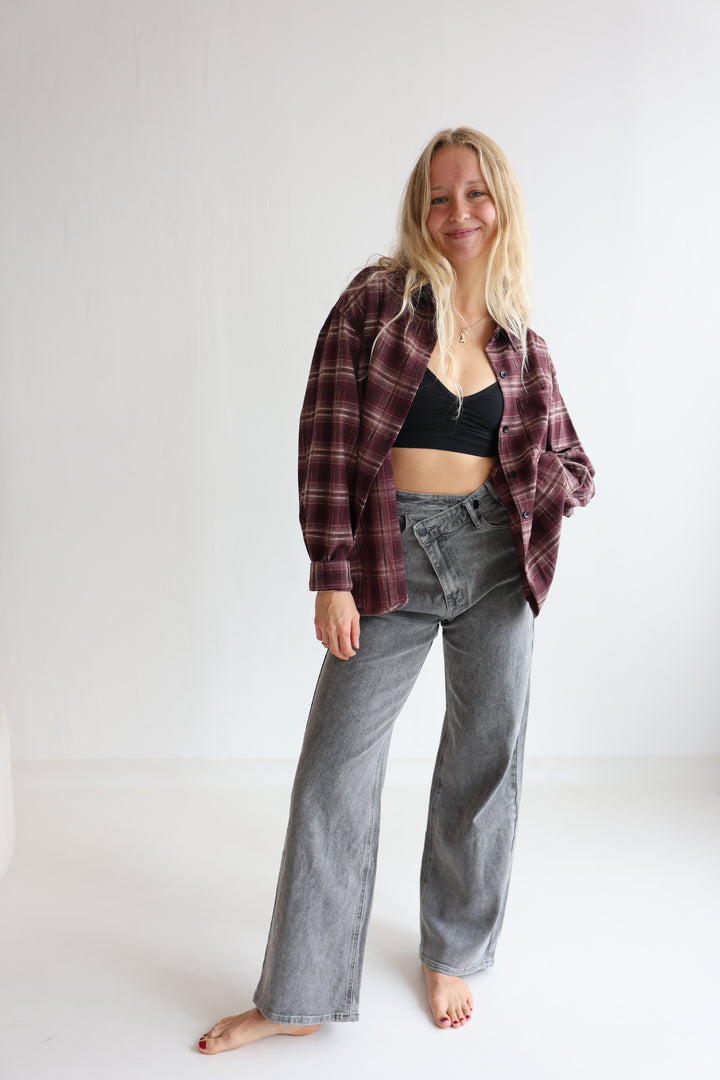 Asymmetrische Straight Fit Jeans Daria