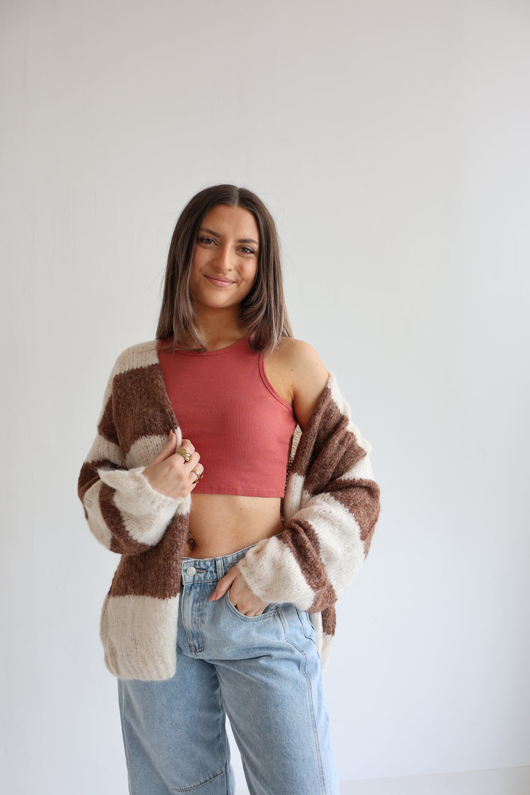 Cloudy Stripes Cardigan