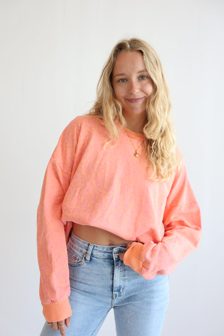 Sweater mit Leoprint