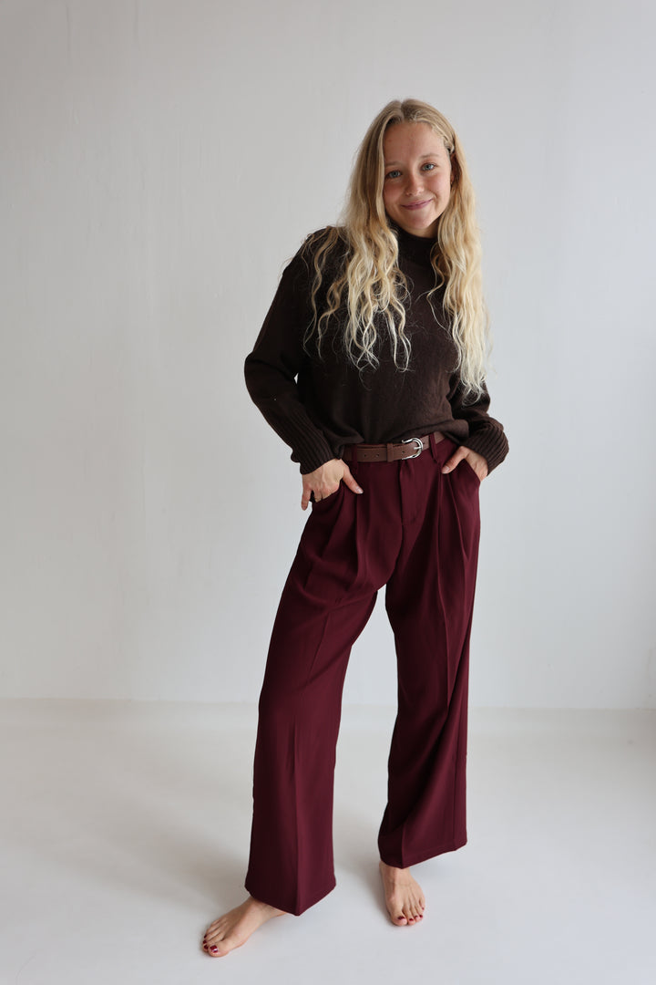 Bundfaltenhose mit Gürtel Anna