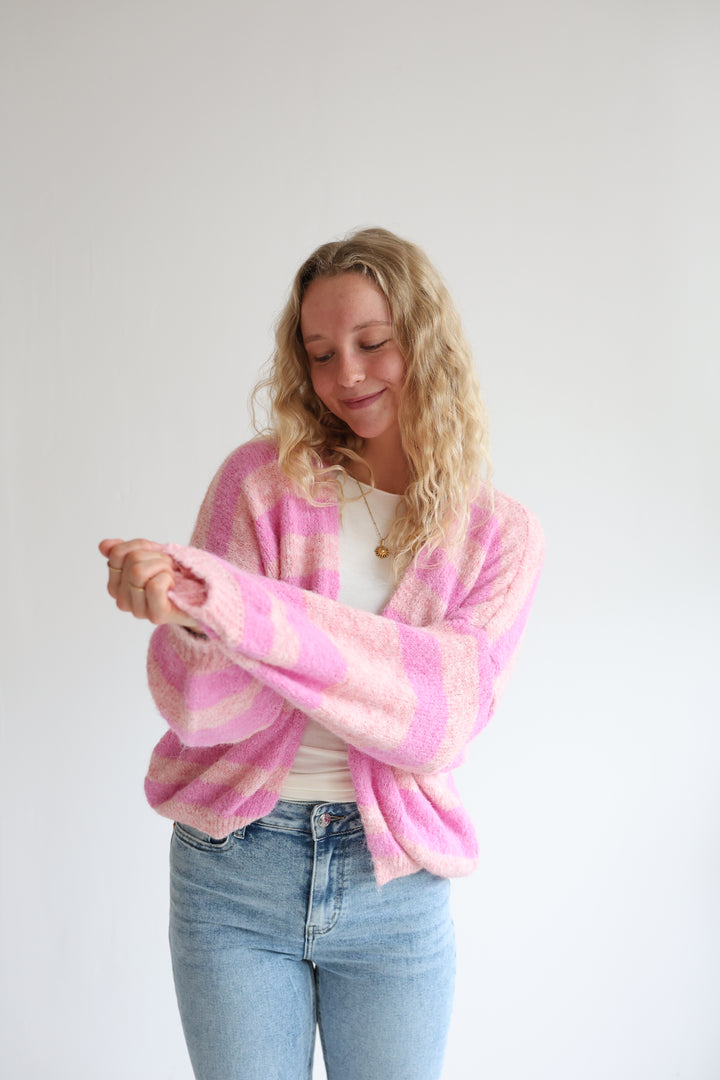 Chunky Striped Cardigan