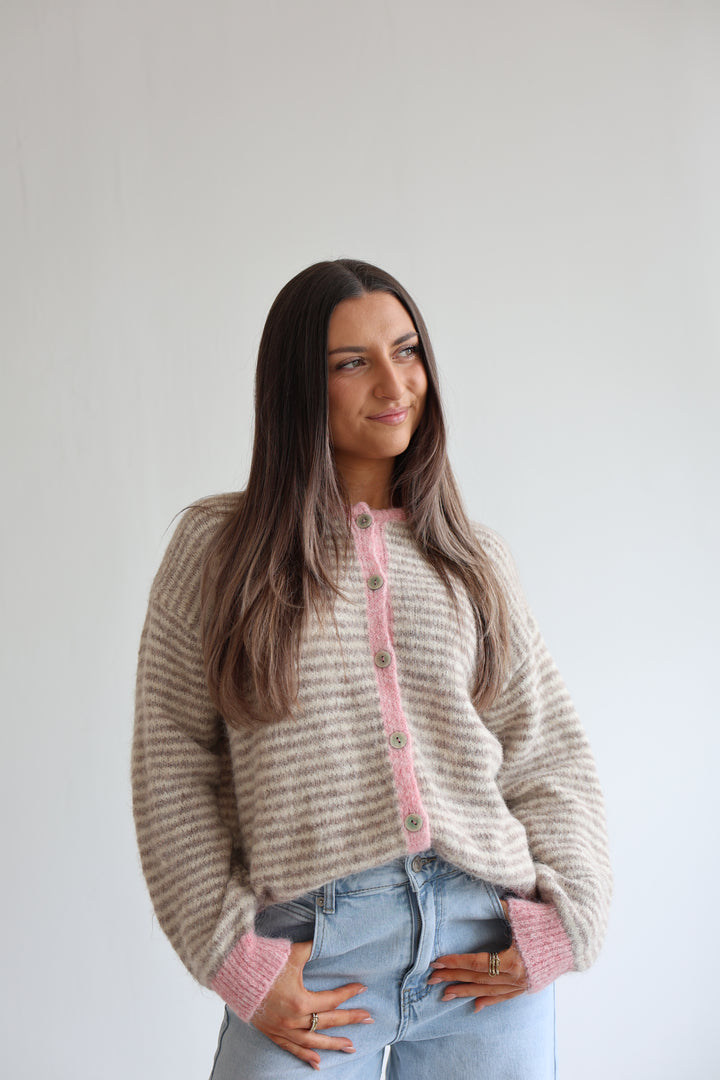 Gestreifter Cardigan Moodline Knit
