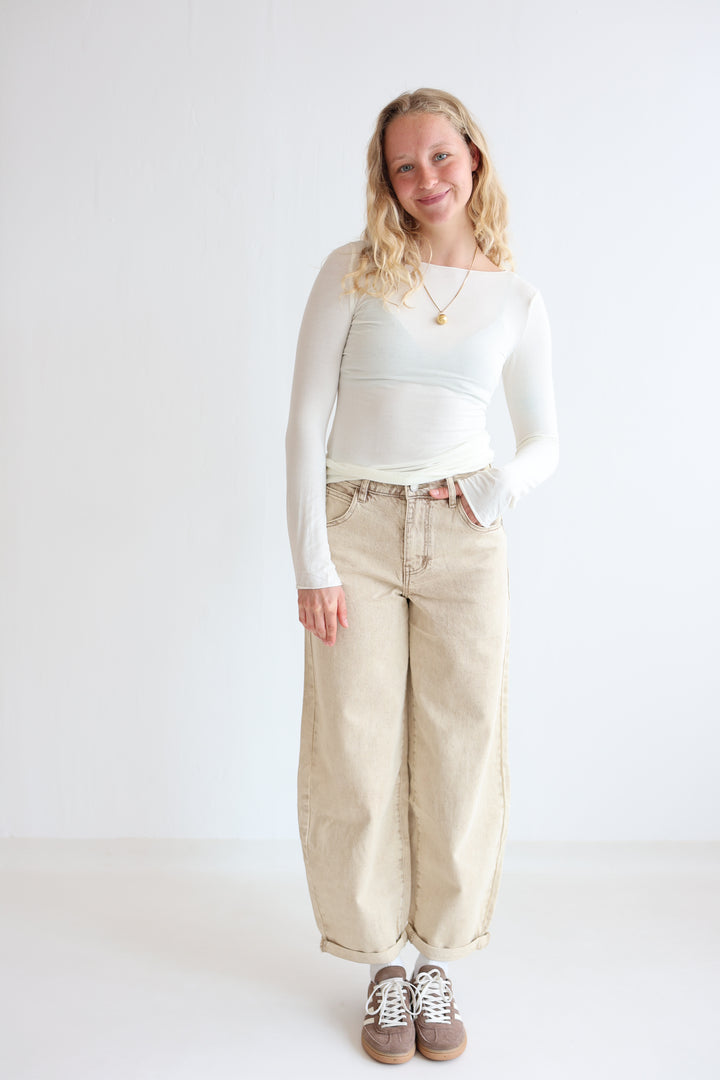 Barrel Fit Cocoa Shades Jeans