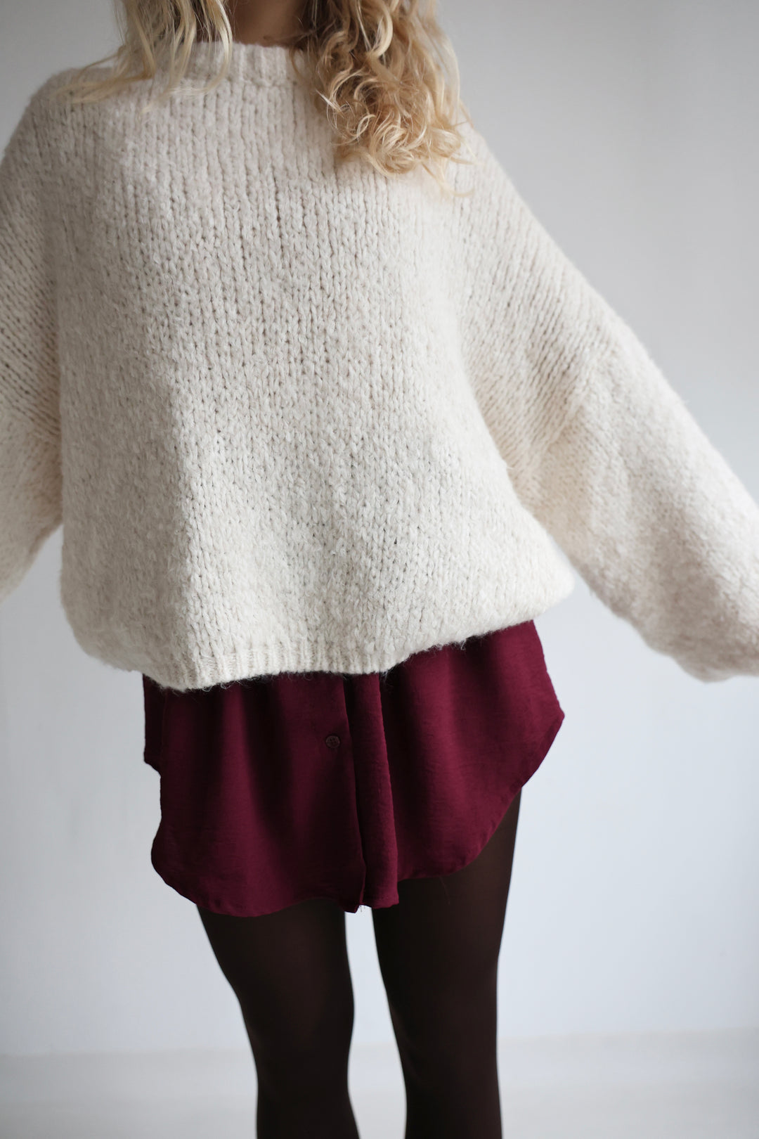 Einfarbiger Blusenrock