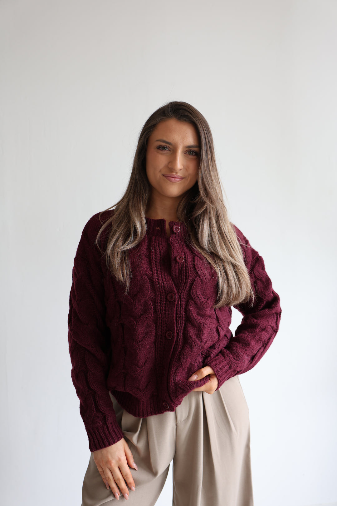 Luna Cable Knit Cardigan