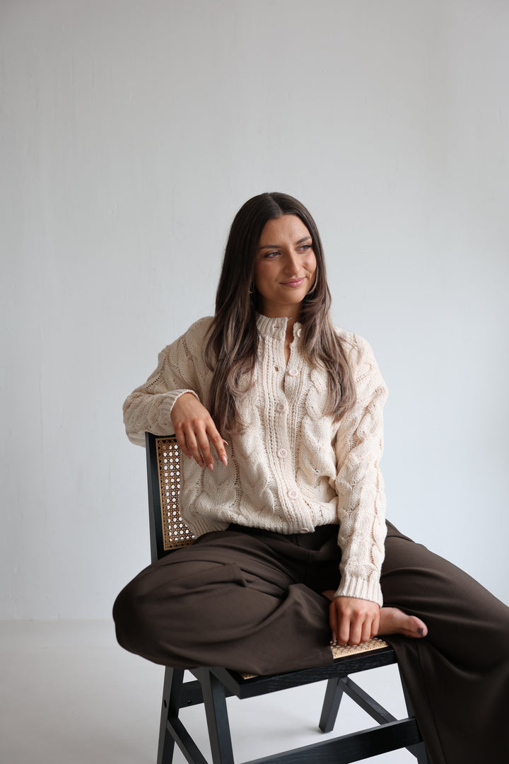 Luna Cable Knit Cardigan
