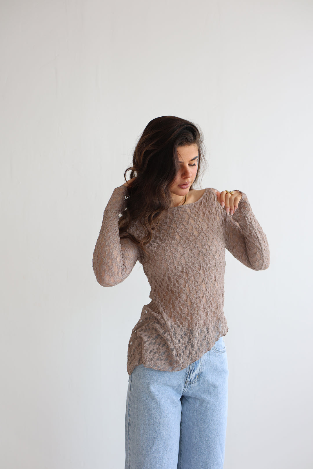 Asymmetric Mesh Longsleeve