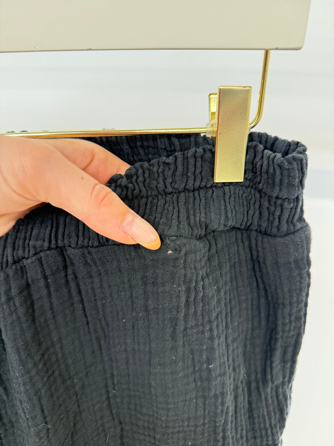 CASUAL MUSSELIN PANTS PETITE SCHWARZ (B-WARE)