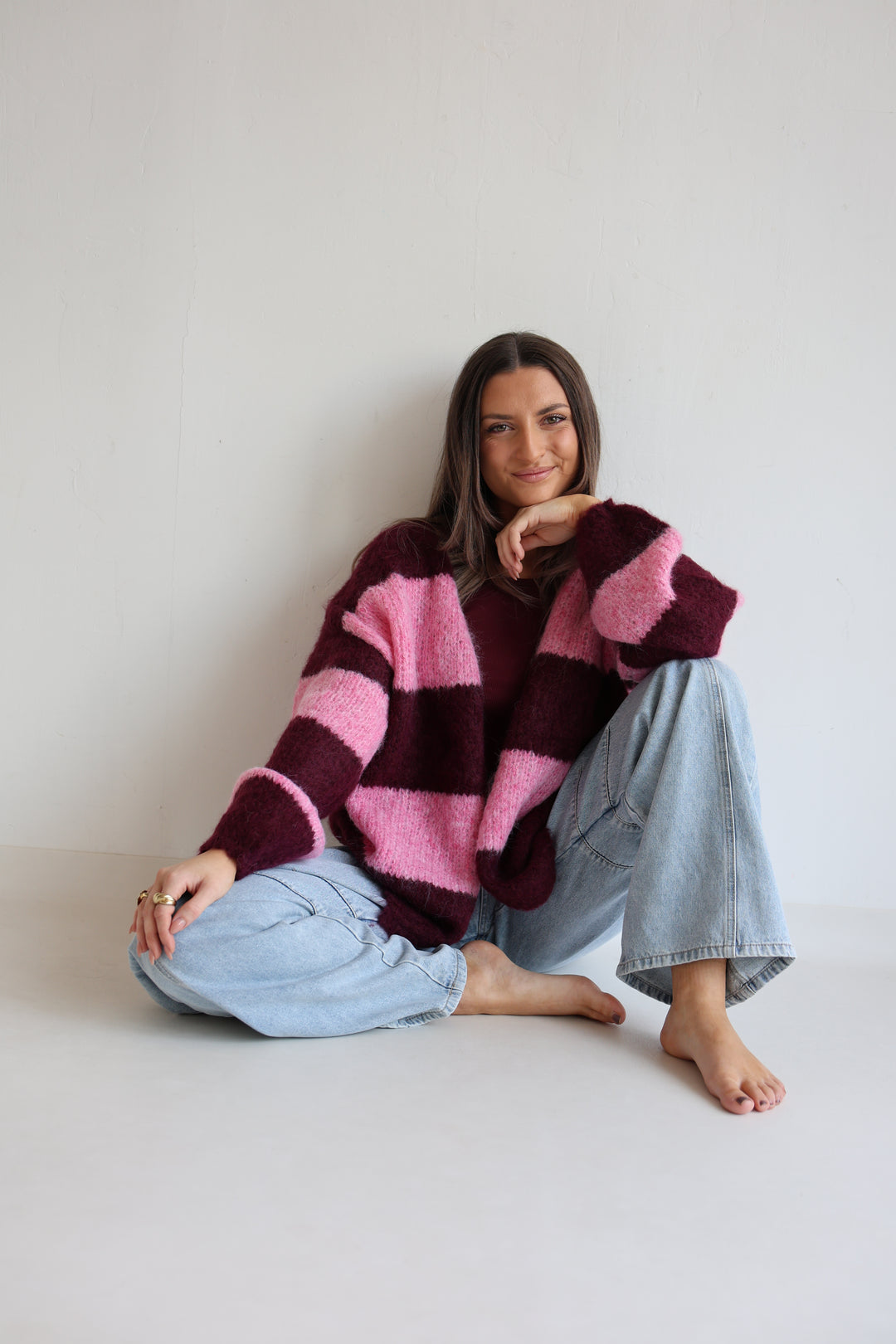 Cloudy Stripes Cardigan