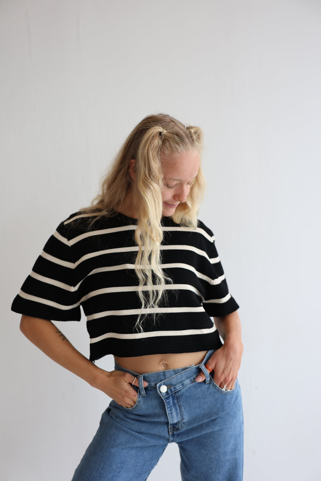 Cropped T-Shirt Sandy Stripes