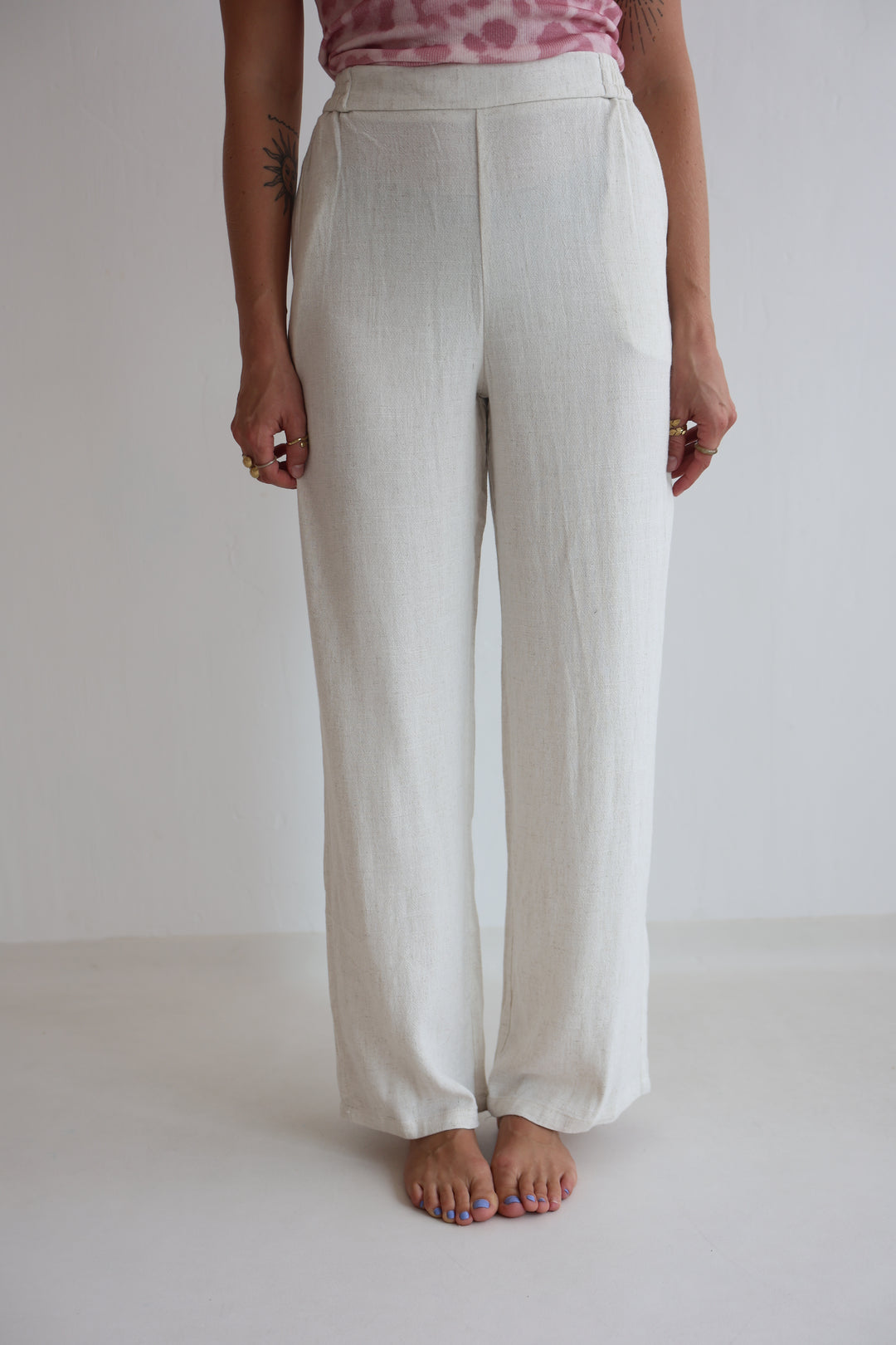 Soft Sand Linen Trousers