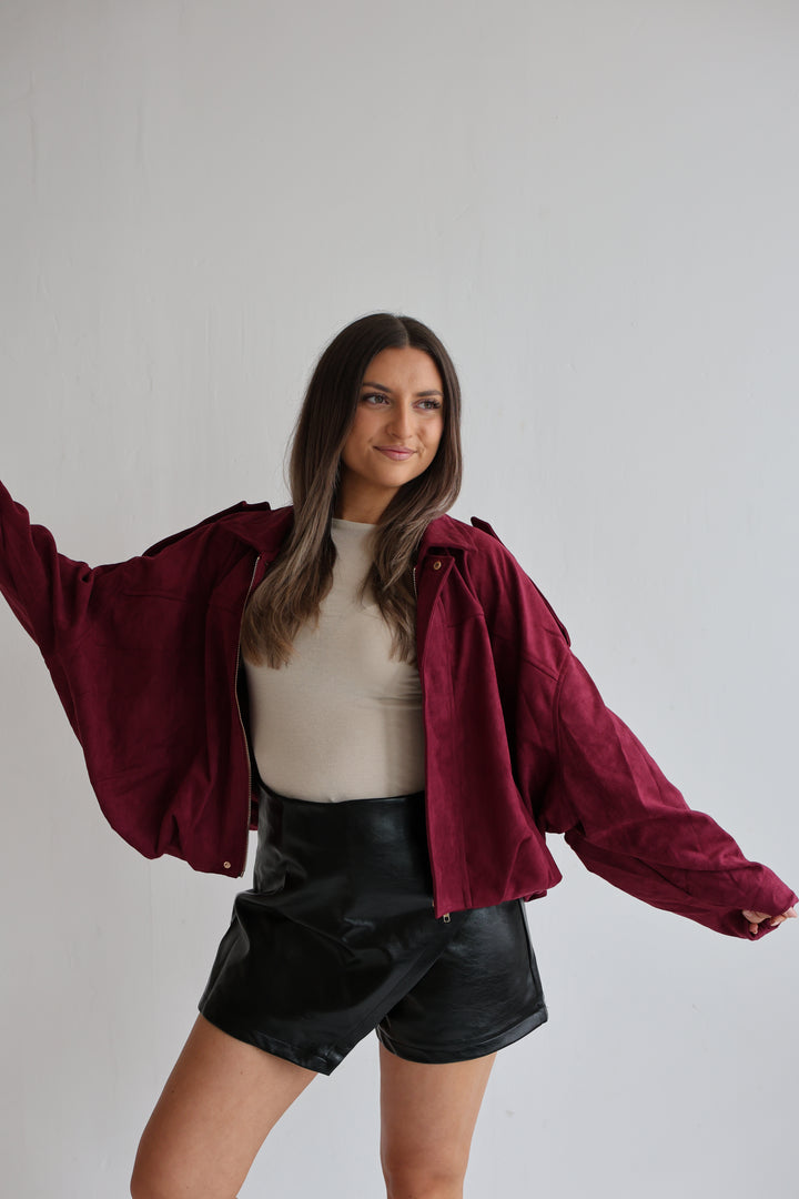 Heritage Suede Bomber Jacket