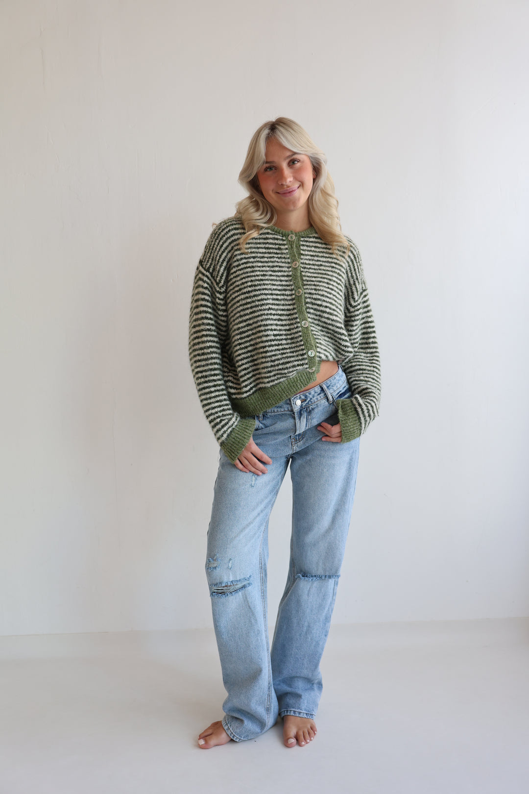 Gestreifter Cardigan Moodline Knit