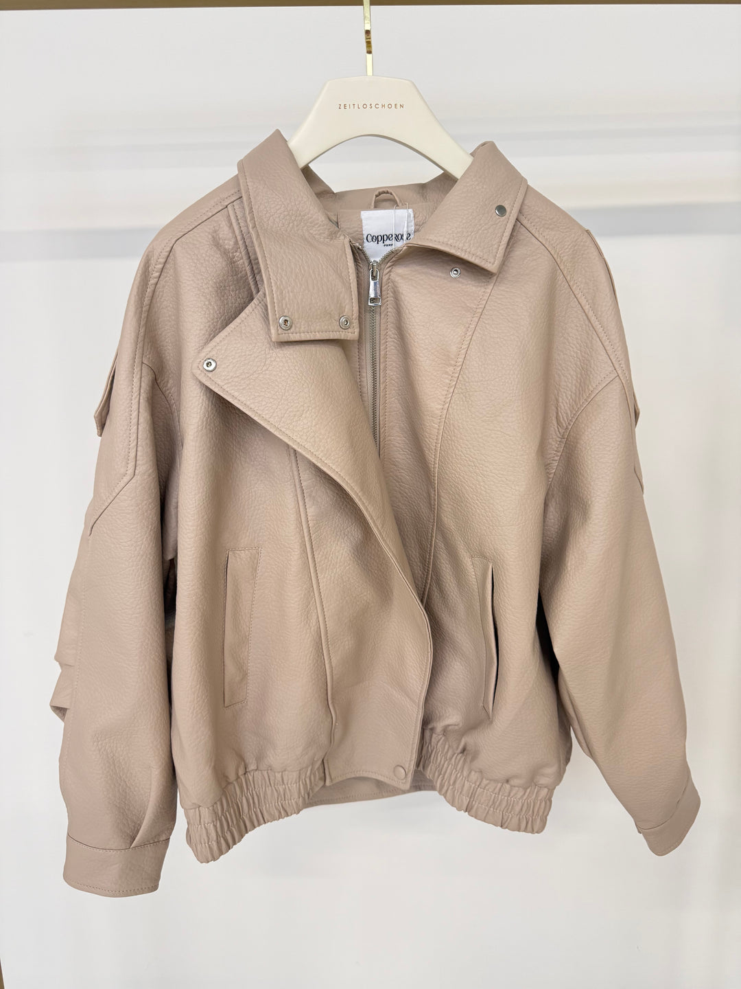 OVERSIZE BIKERJACKE MILANO BEIGE GR.M/L (B-WARE)