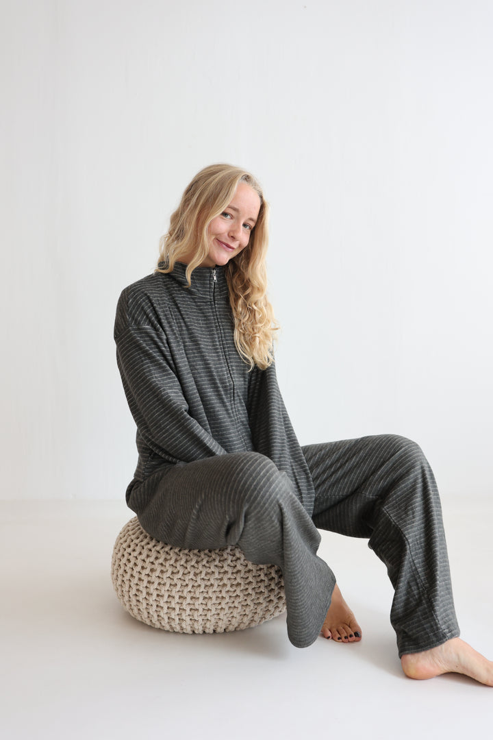 Marlow Stripe Zip Sweater