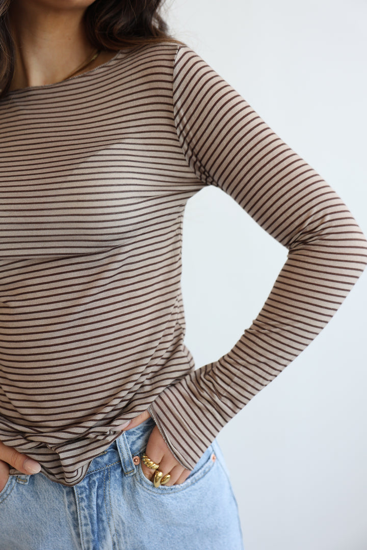 Striped Longsleeve mit Cashmere