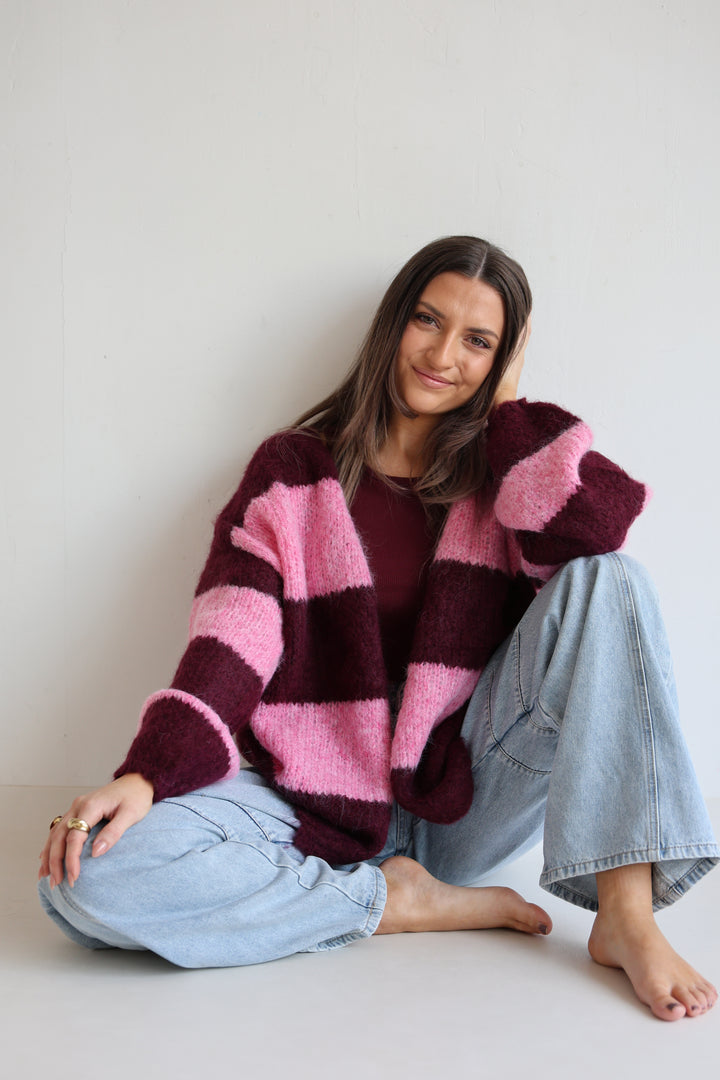 Cloudy Stripes Cardigan