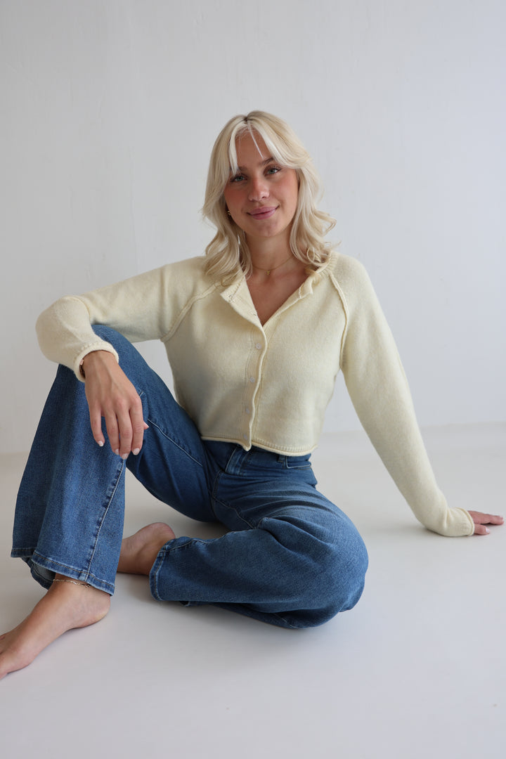 Cropped Super Fine Cardigan Luna