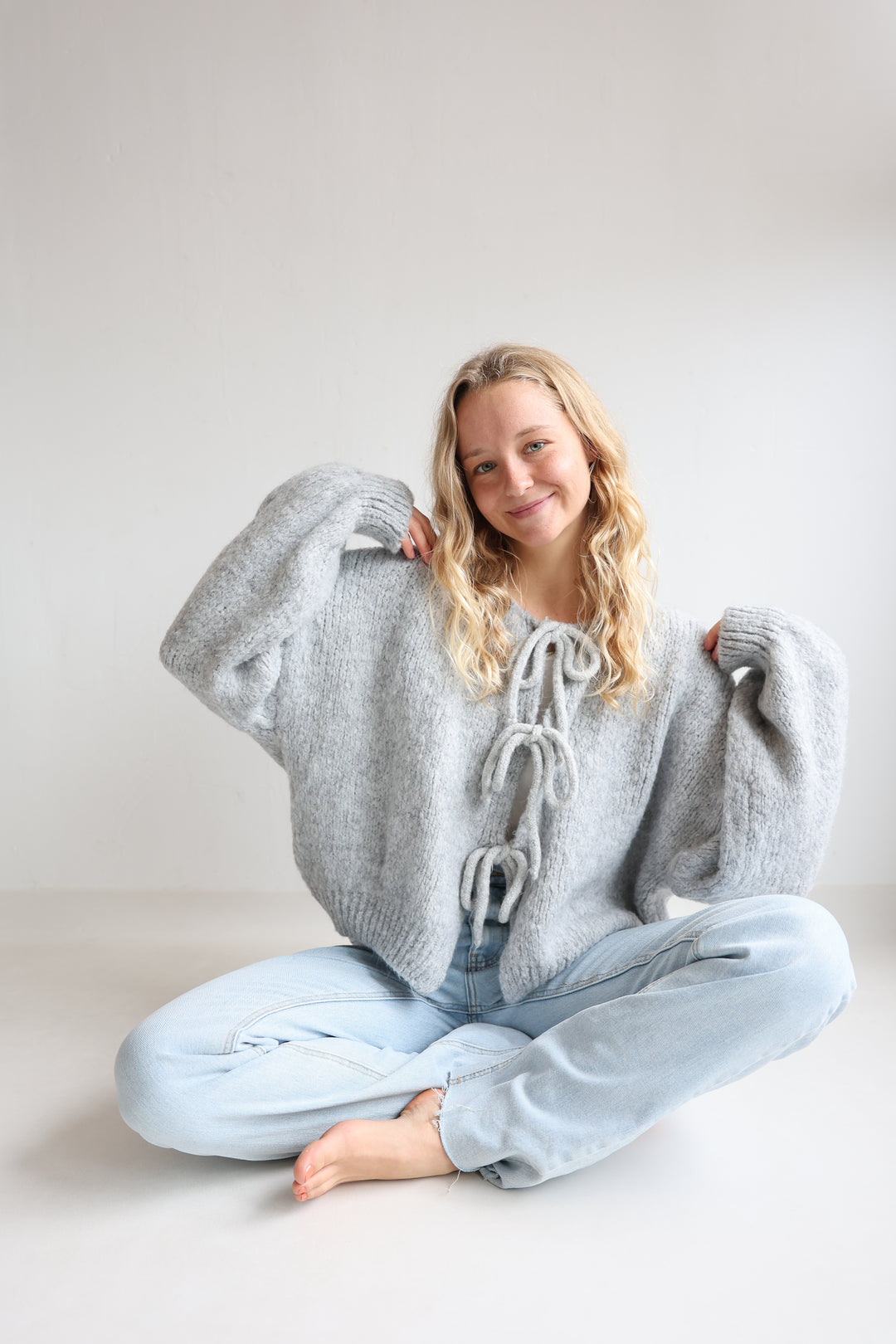 Langarm Cardigan mit Schleifen Lilly