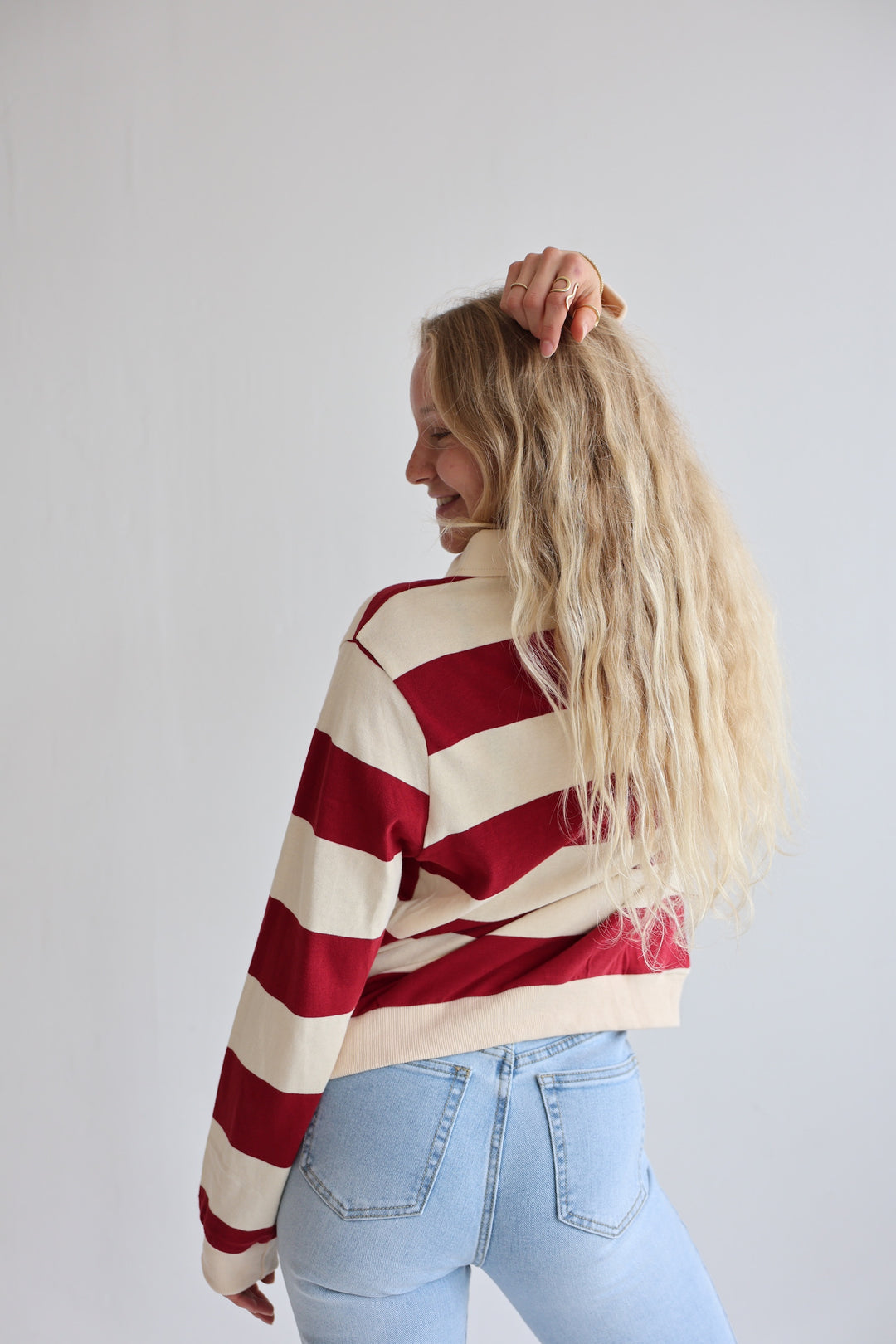 Retro Burgundy Long Polo