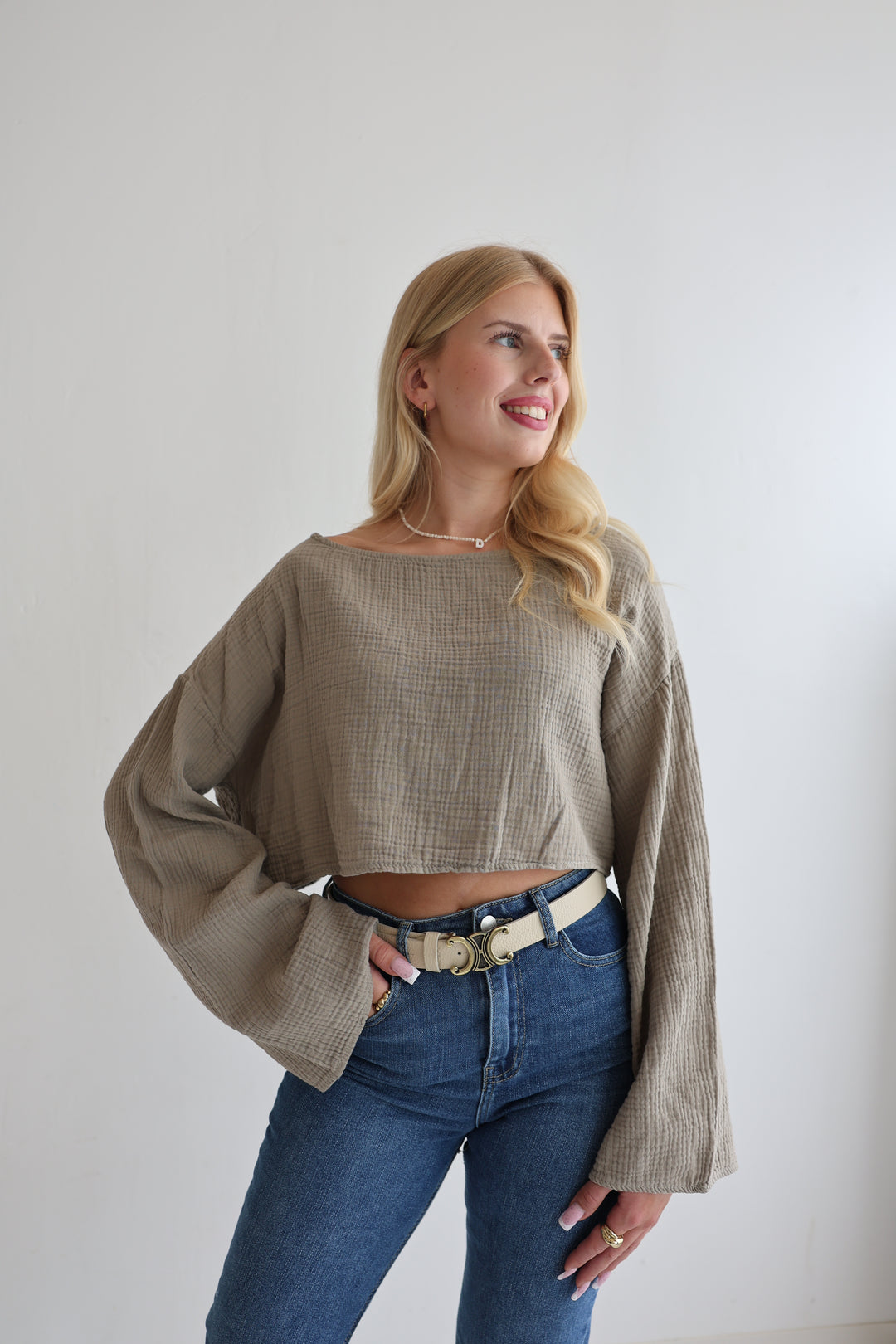 Off-Shoulder Musselinshirt Liz