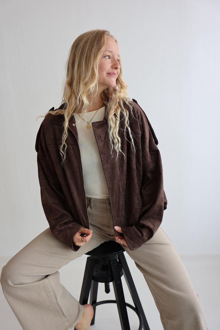 Heritage Suede Bomber Jacket