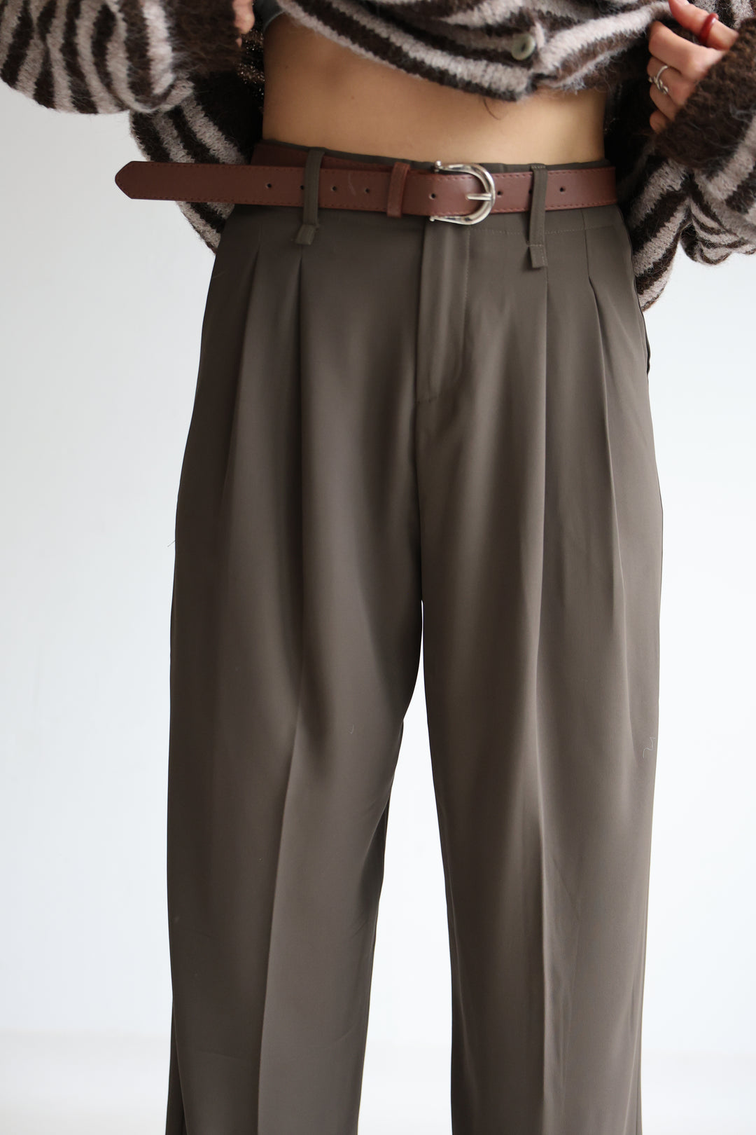 Bundfaltenhose mit Gürtel Anna