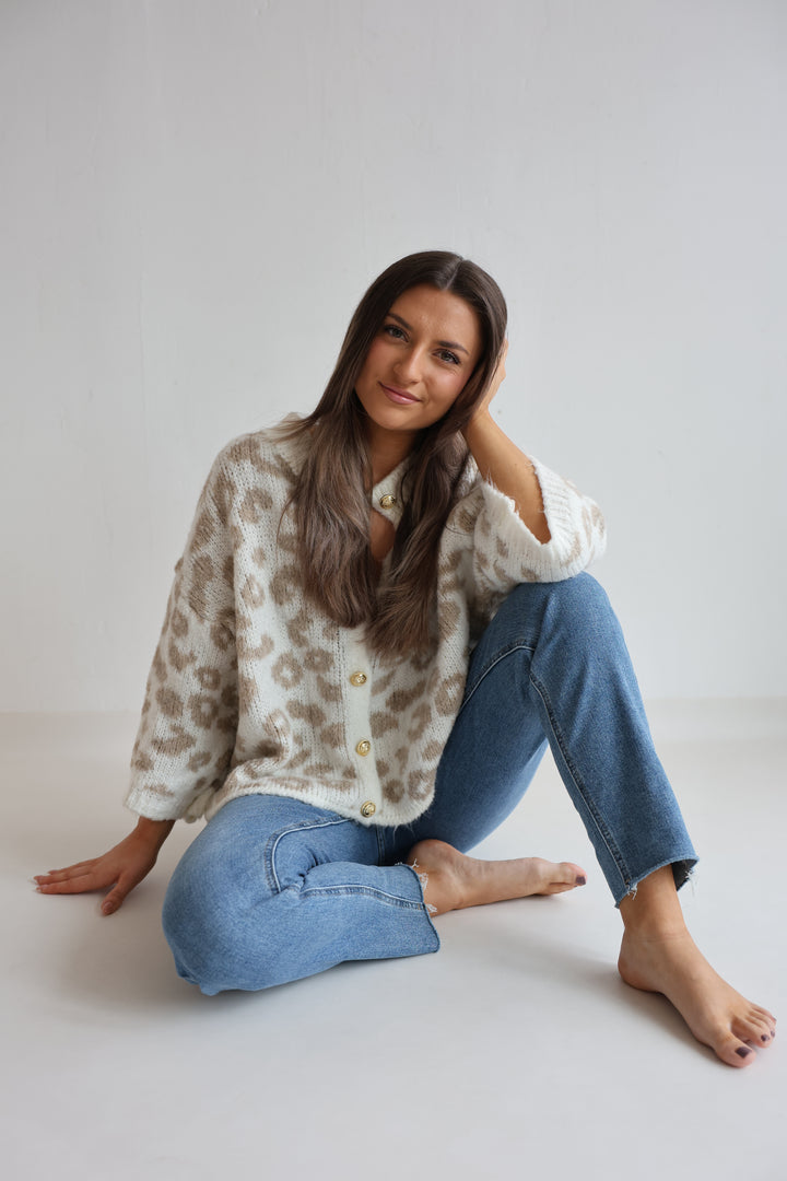 Leopard Glam Oversize Cardigan