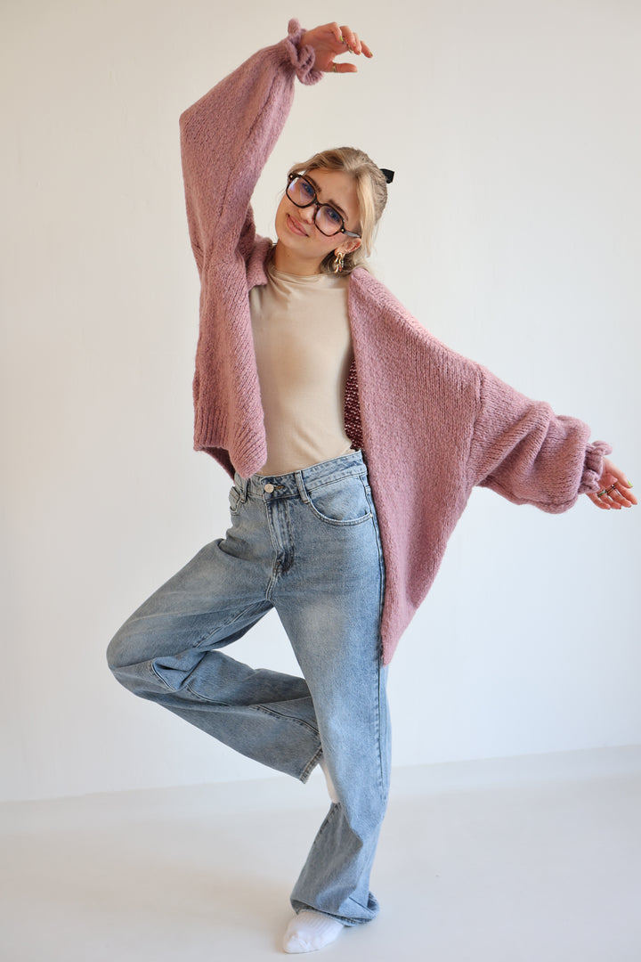 Offener Cardigan mit Rüschenärmeln Clara