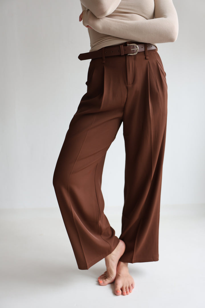 Bundfaltenhose mit Gürtel Anna