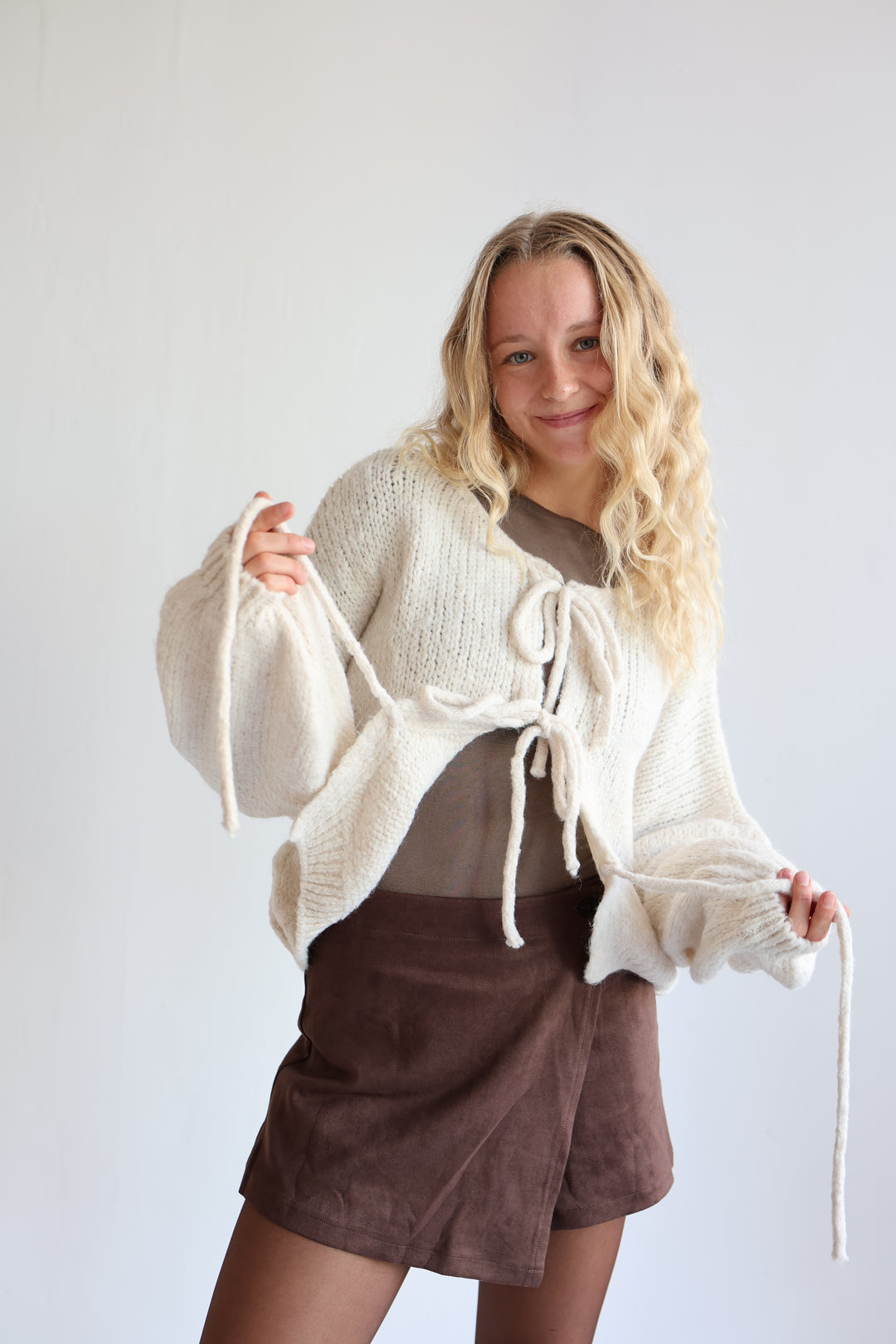 Langarm Cardigan mit Schleifen Lilly