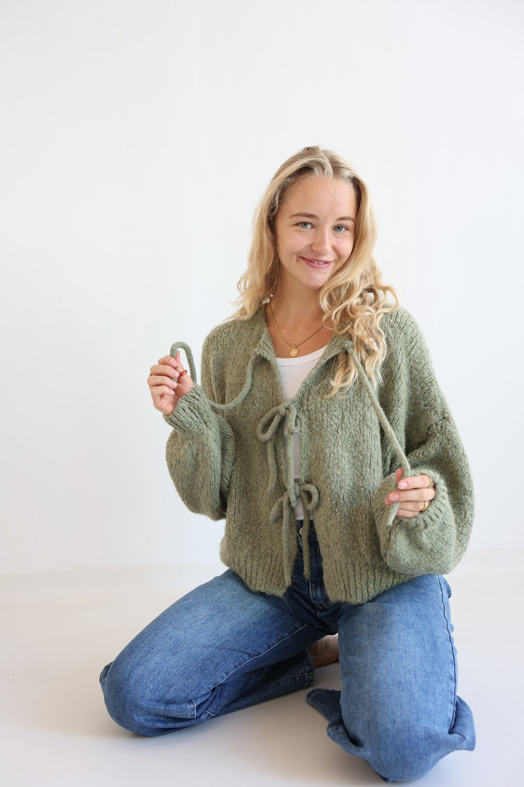 Langarm Cardigan mit Schleifen Lilly