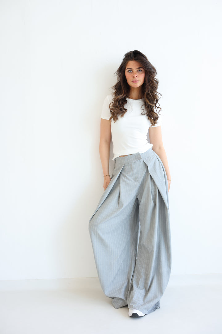 Tailored Wrap Pleat Bundfaltenhose