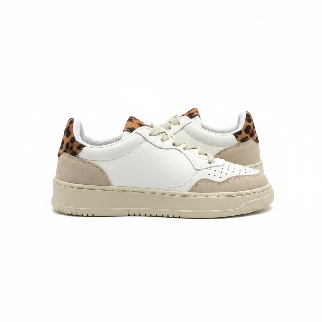 Leopard Trim Sneakers