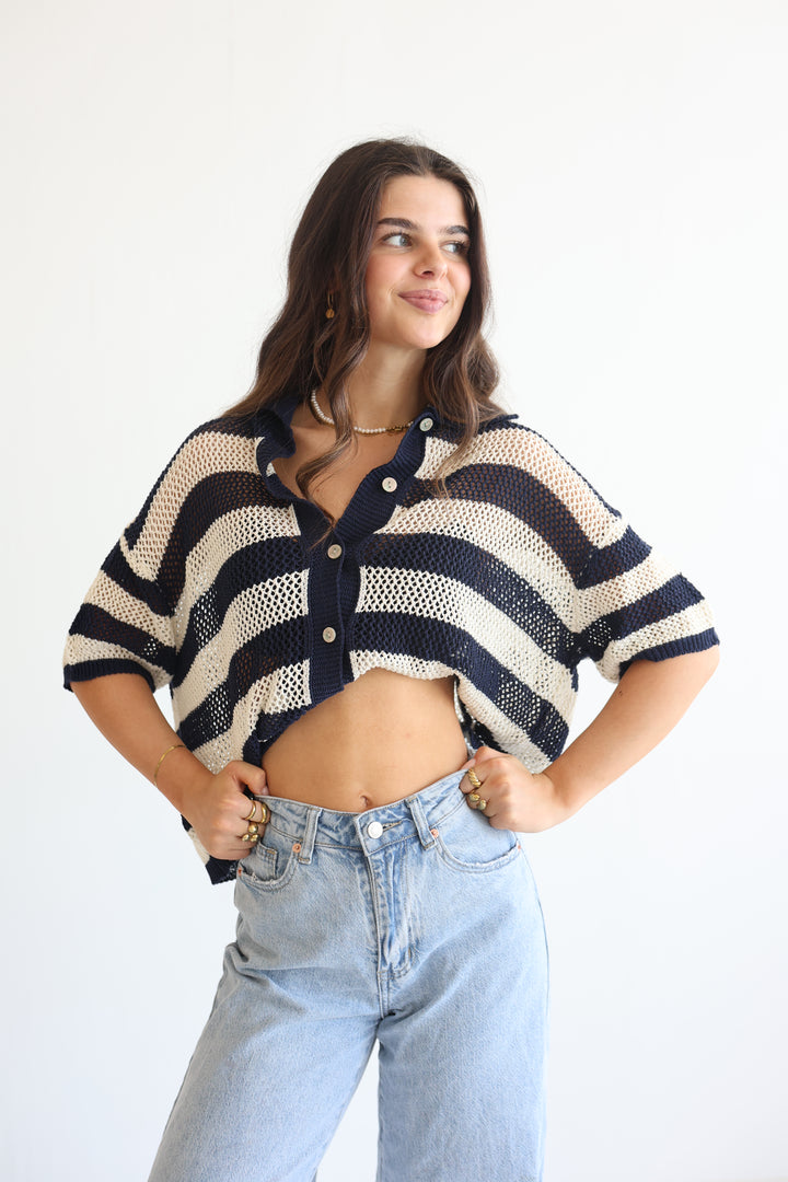Crochet Polo T-Shirt