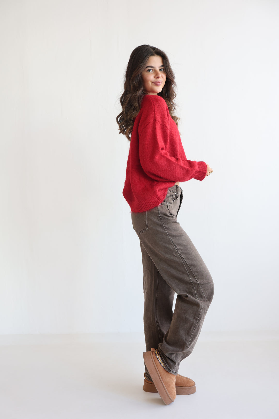 Extra Long Chestnut Flow Barrel Jeans