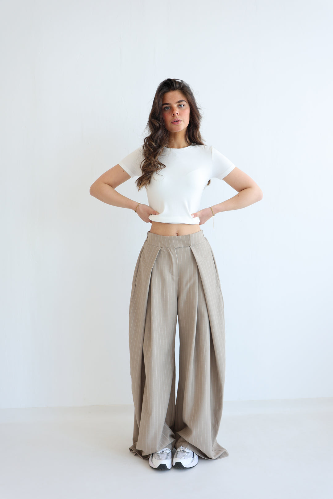 Tailored Wrap Pleat Bundfaltenhose