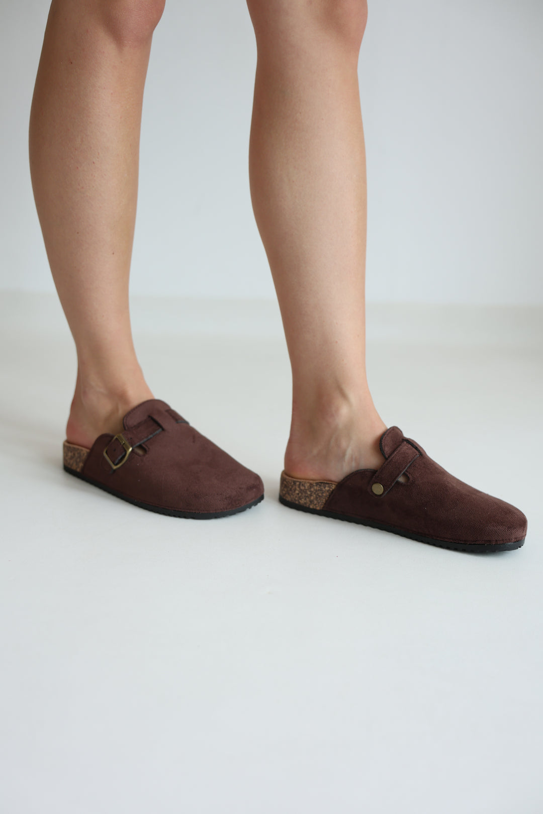Chocolate Flat Mules