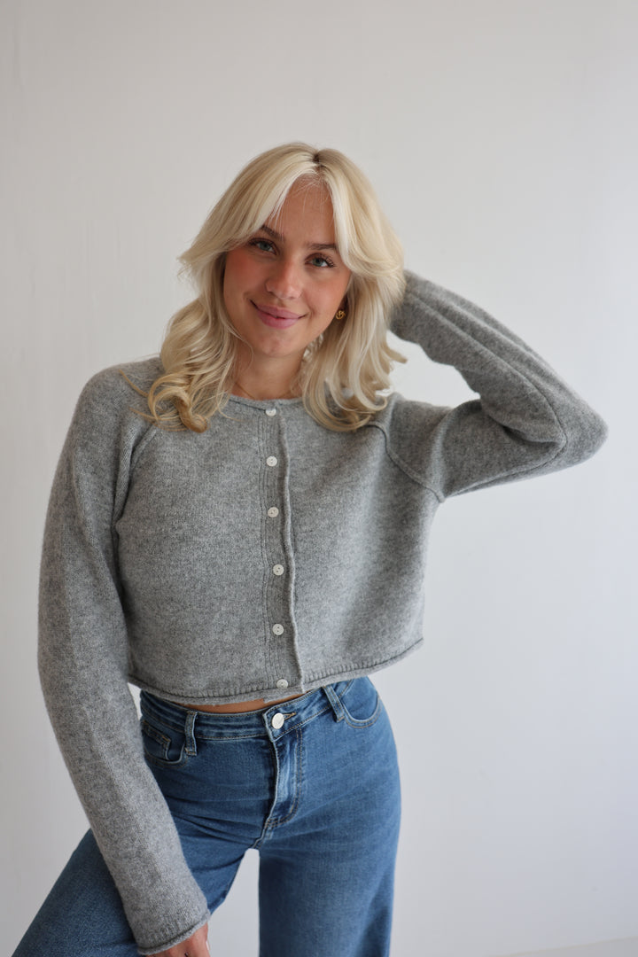 Cropped Super Fine Cardigan Luna