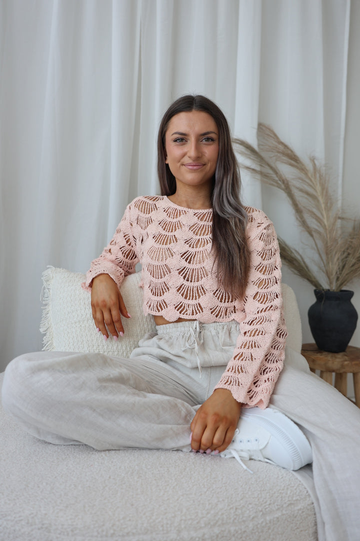 Leichter Cropped Pullover Shell Crochet