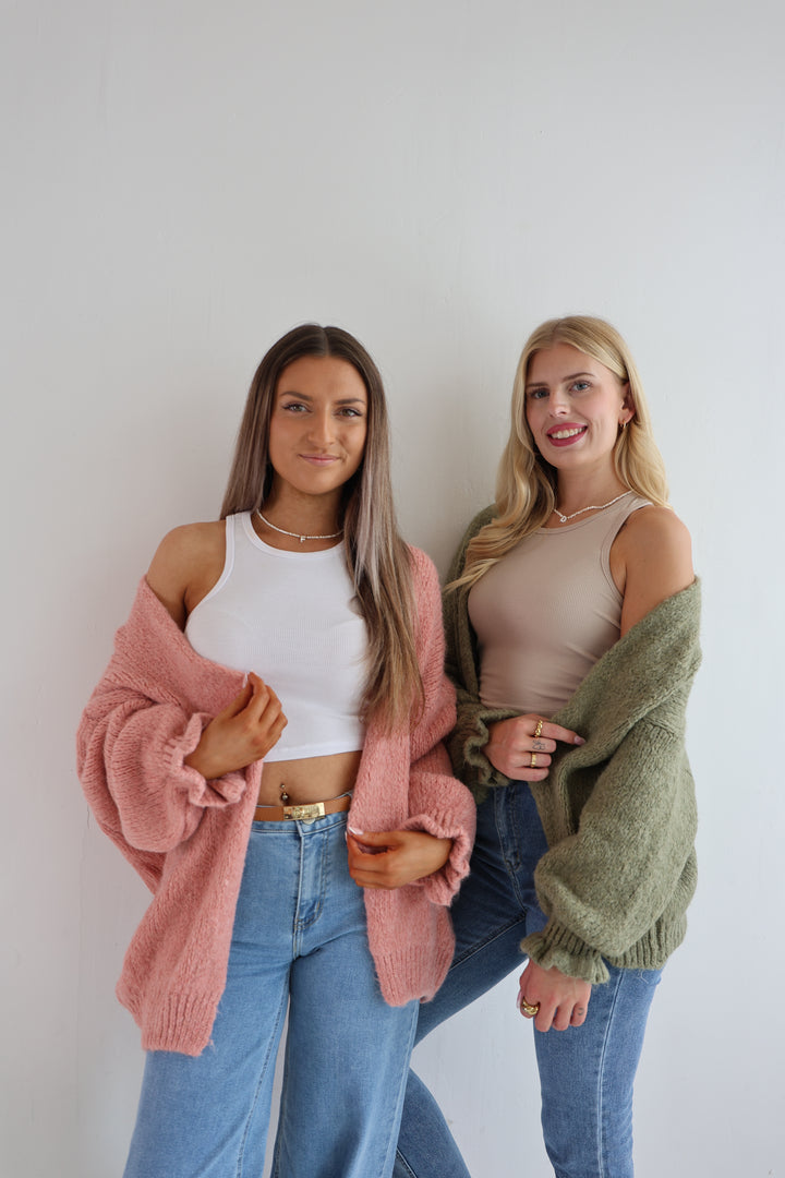 Offener Cardigan mit Rüschenärmeln Clara