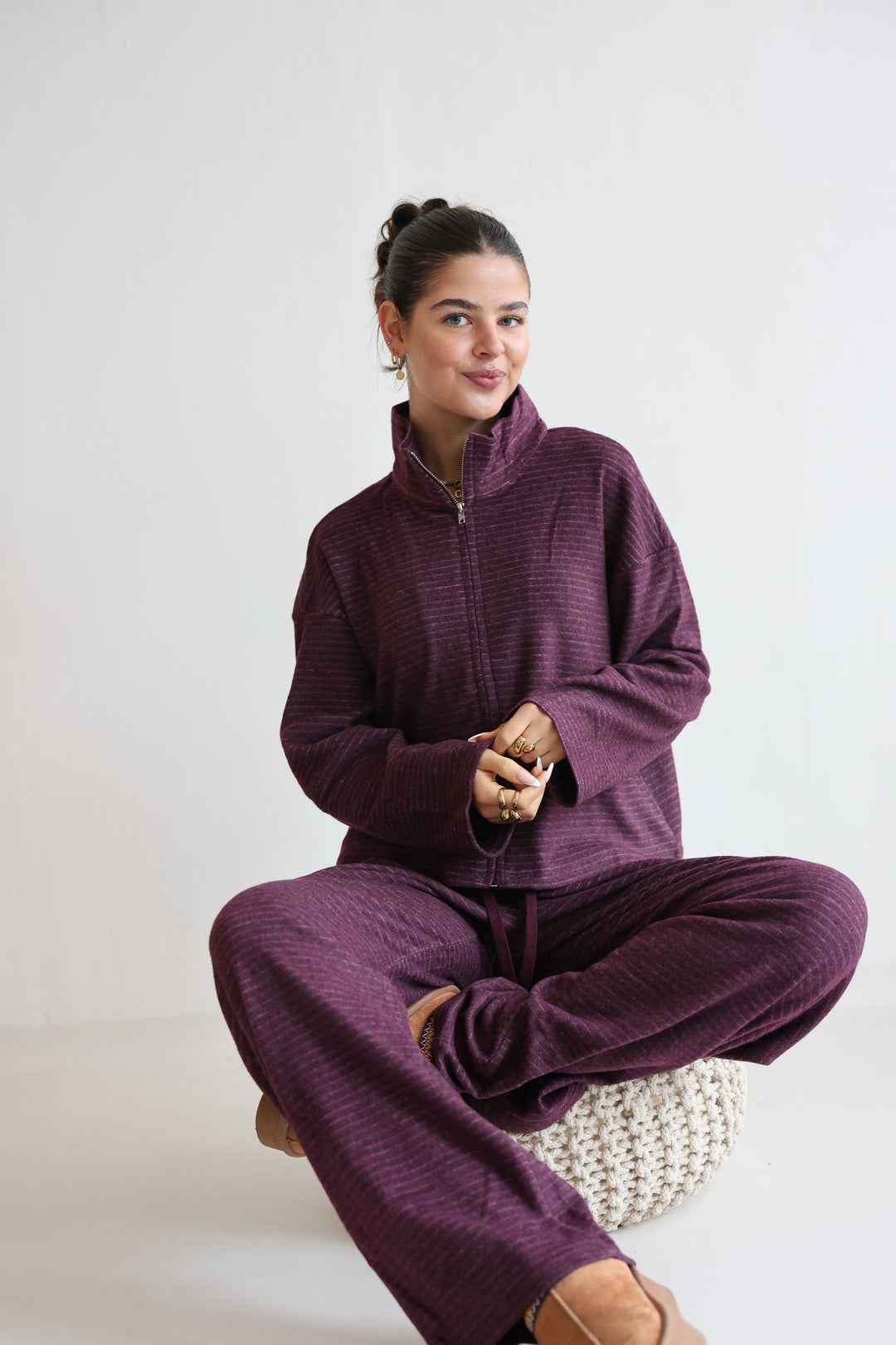 Marlow Stripe Zip Sweater