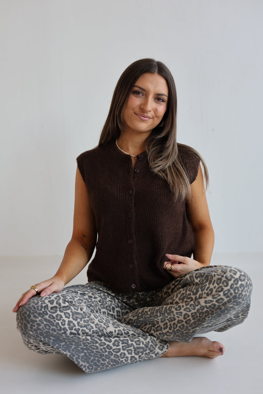 Einfarbige Weste Jolina