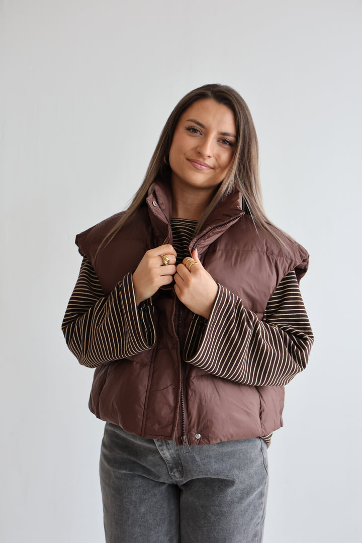 Brown Puffer Gilet