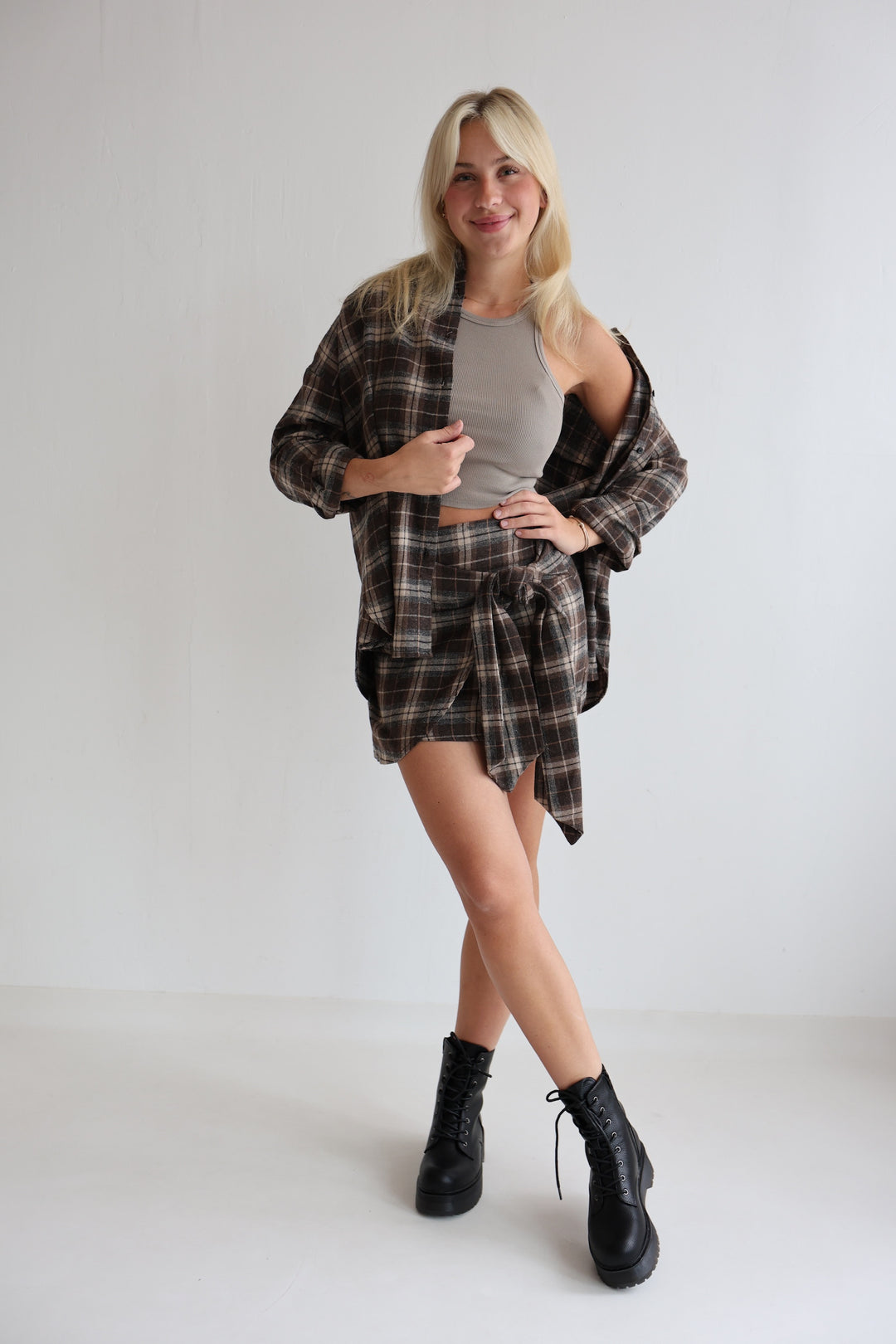 Karierter Rock Copper