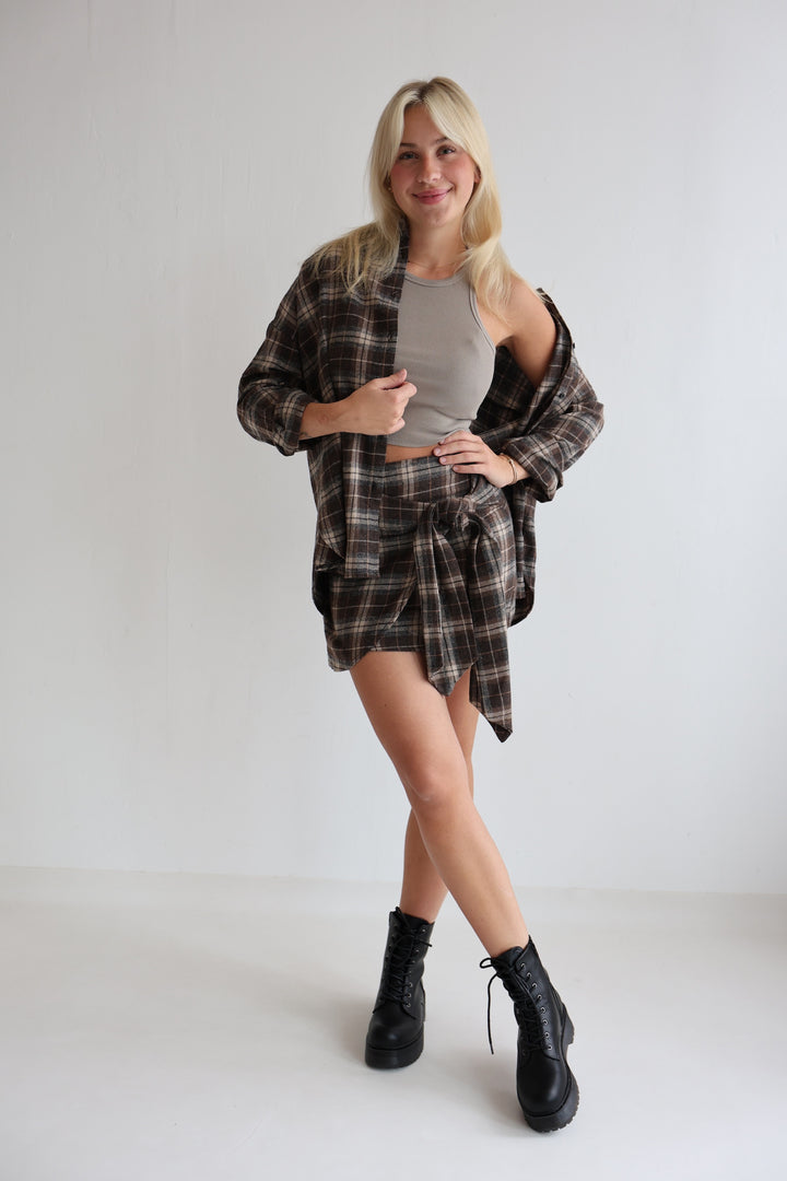 Karierter Rock Copper