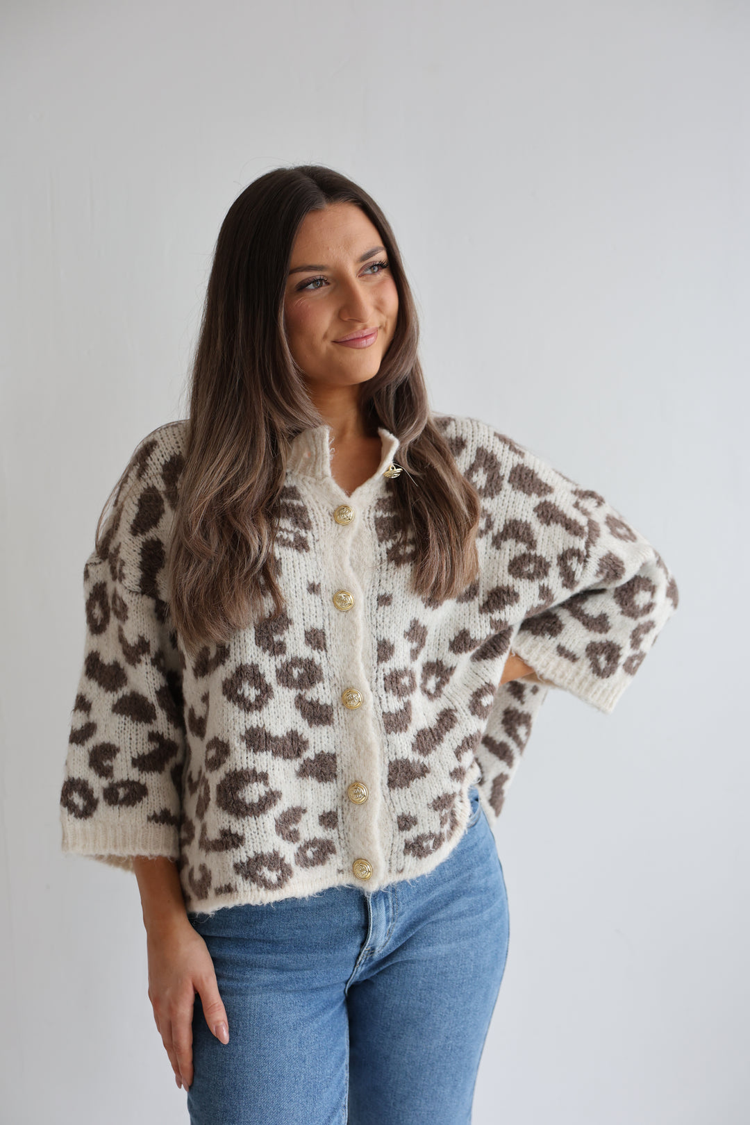 Leopard Glam Oversize Cardigan