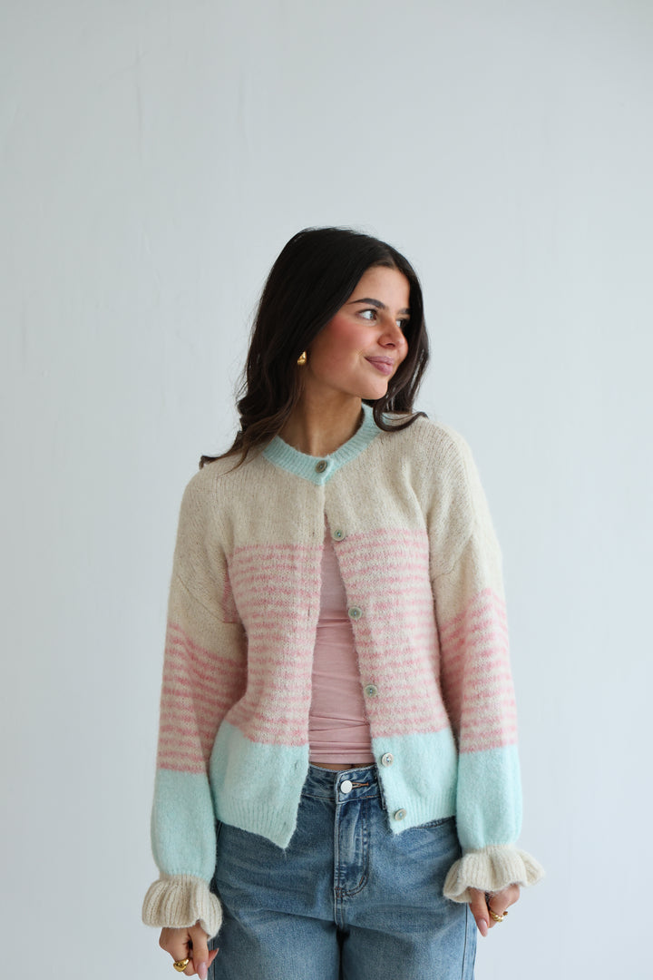 Candy Stripe Knit Cardigan