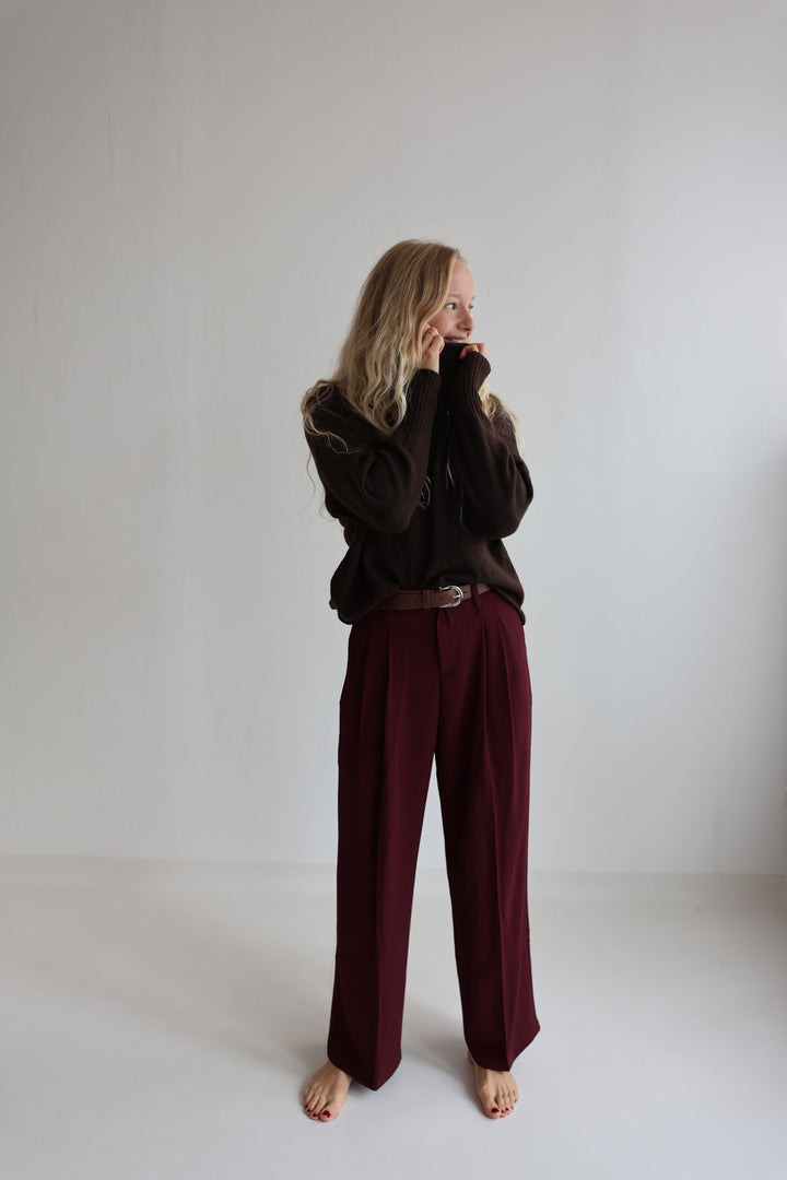 Bundfaltenhose mit Gürtel Anna