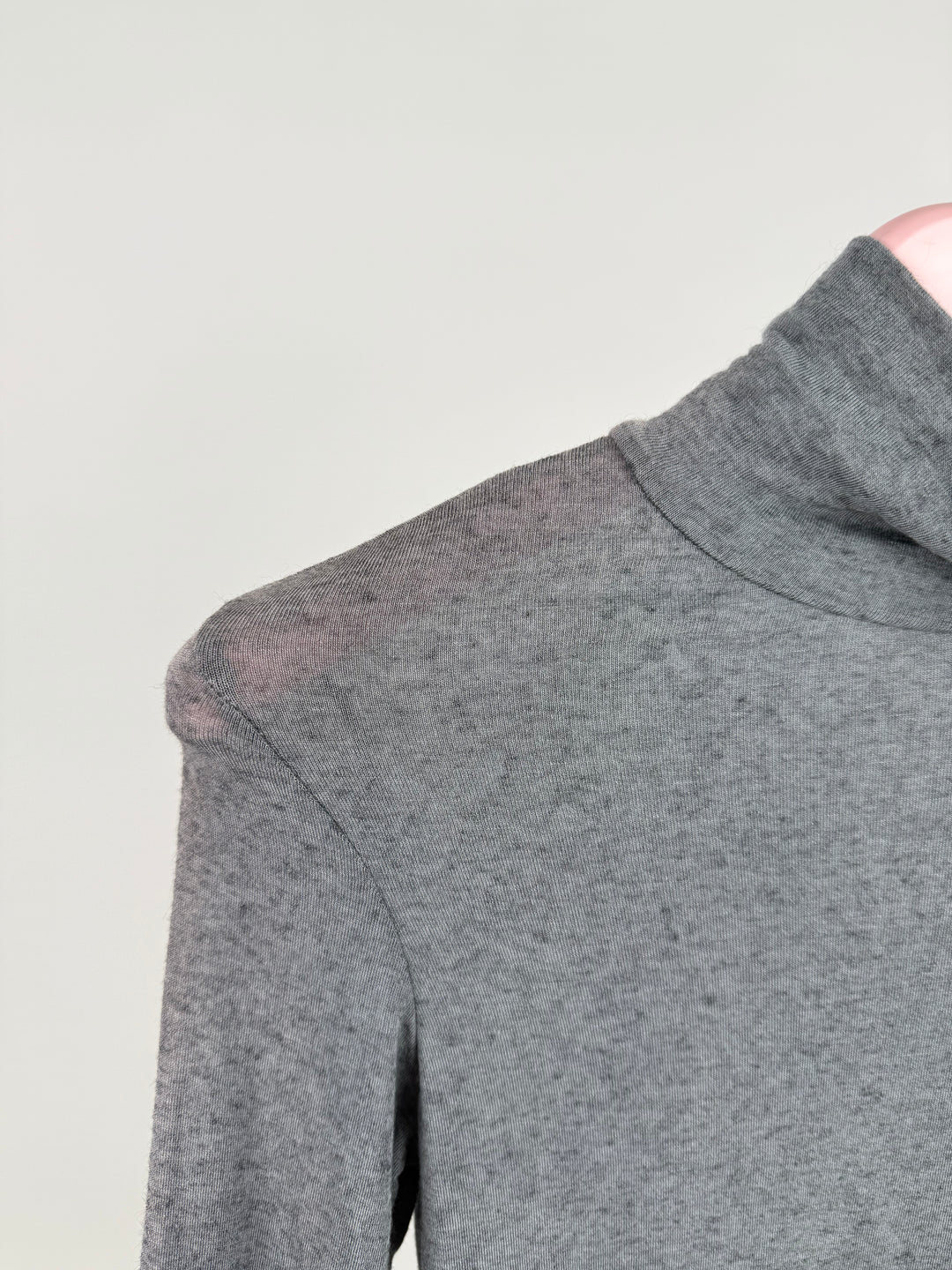 CASHMERE LONGSLEEVE mit KRAGEN LILIANA GRAU (B-WARE)